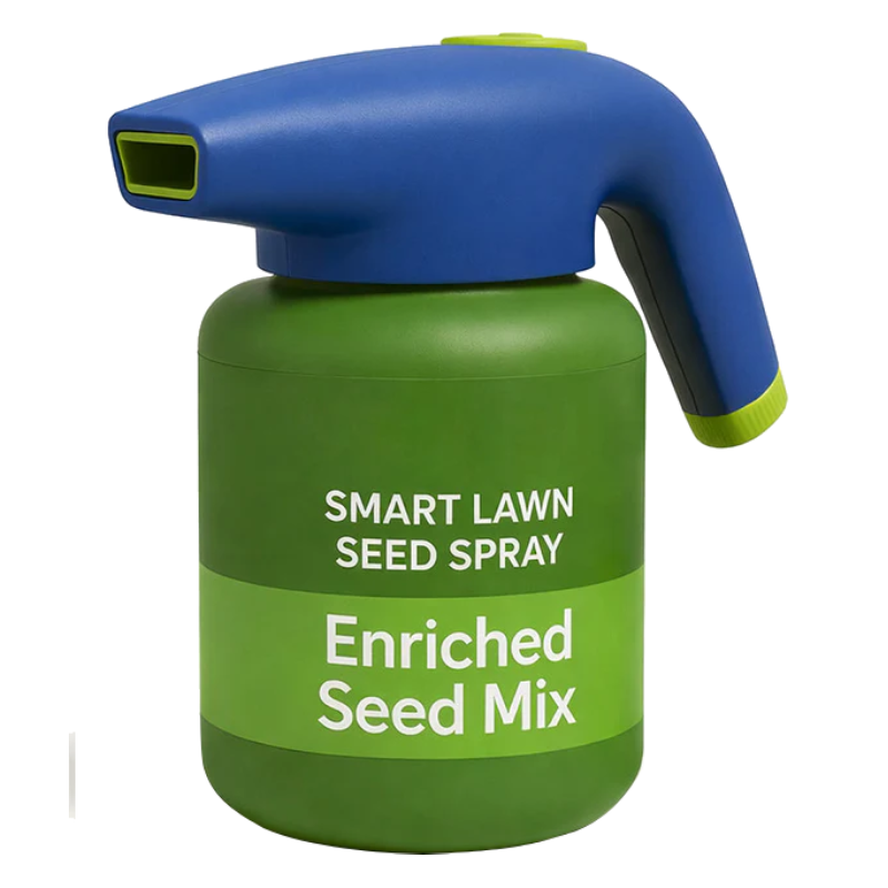 Easy Spray-On Grass Seed & Fertilizer Solution - Instantly Restore Thicker, Greener Lawns in Days