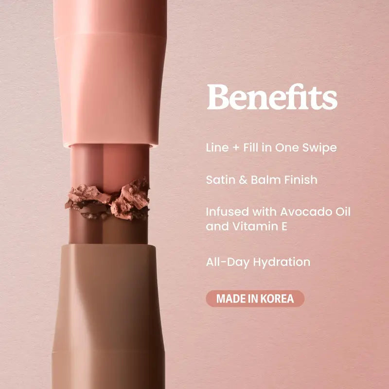 TAFFAT Lip Definer - 2-in-1 Lip Liner & Balm
