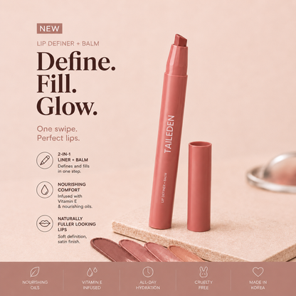 TAFFAT Lip Definer - 2-in-1 Lip Liner & Balm