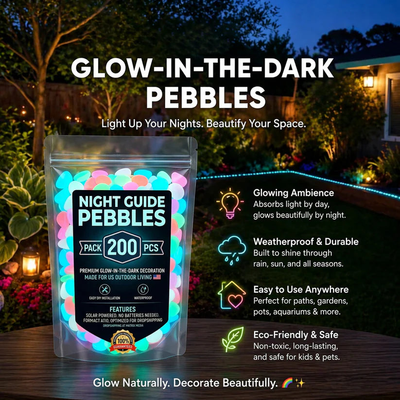 🔥LAST DAY SALE 50%OFF🔥🌈Colorful Glow in the Dark Garden Stones