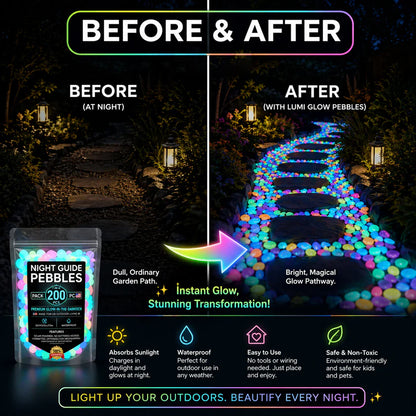 🔥LAST DAY SALE 50%OFF🔥🌈Colorful Glow in the Dark Garden Stones