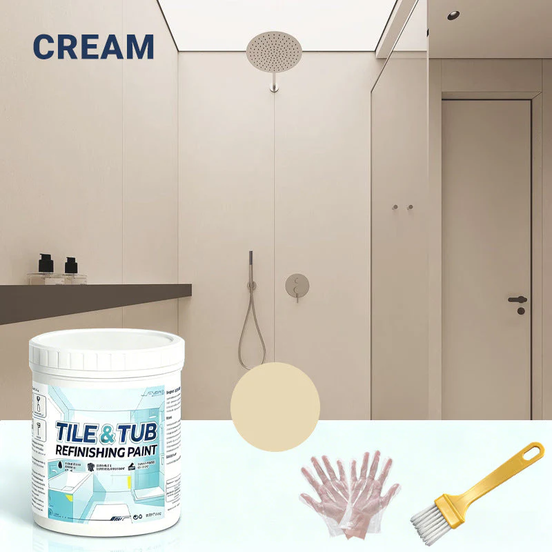 🔥 Last Day - 49% OFF 🛁 Bathroom Makeover Kit for Restoring Old Tiles & Tubs to Like-New Shine | Waterproof & Long-Lasting (Hardener Included)