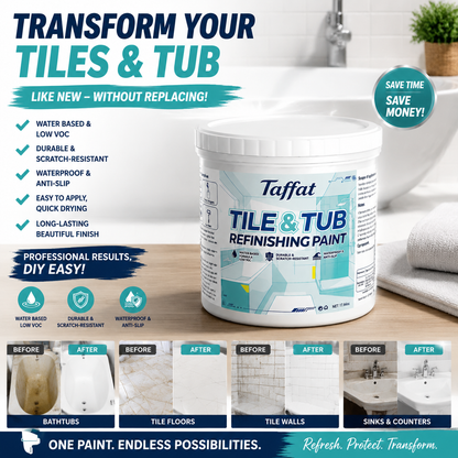 🔥 Last Day - 49% OFF 🛁 Bathroom Makeover Kit for Restoring Old Tiles & Tubs to Like-New Shine | Waterproof & Long-Lasting (Hardener Included)