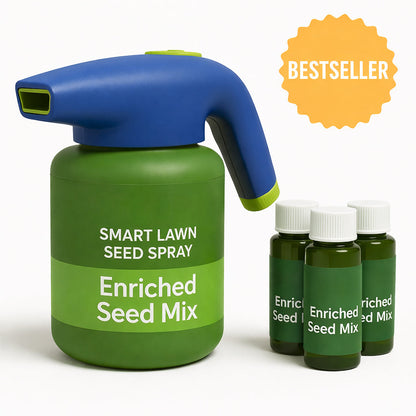 Easy Spray-On Grass Seed & Fertilizer Solution - Instantly Restore Thicker, Greener Lawns in Days