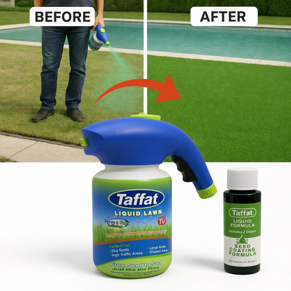 Easy Spray-On Grass Seed & Fertilizer Solution - Instantly Restore Thicker, Greener Lawns in Days