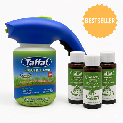 Easy Spray-On Grass Seed & Fertilizer Solution - Instantly Restore Thicker, Greener Lawns in Days